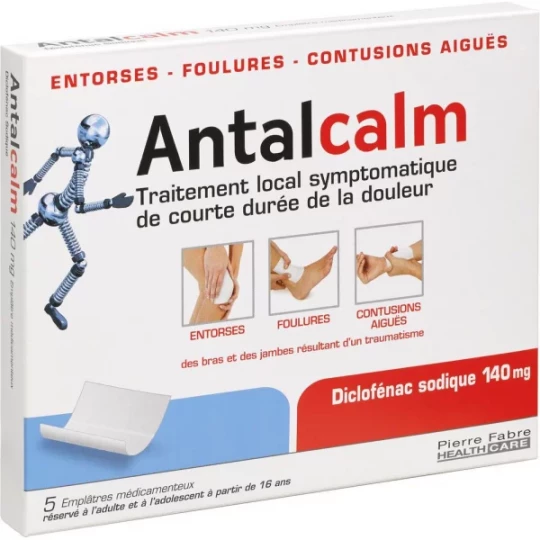 Antalcalm Diclofénac Sodique 140 mg Emplâtres x 5
