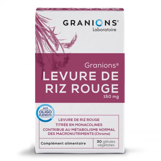 Granions Levure de Riz Rouge 150 mg x 30