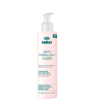 Nuxe Lait Démaquillant Confort aux Pétales de Rose 200 ml