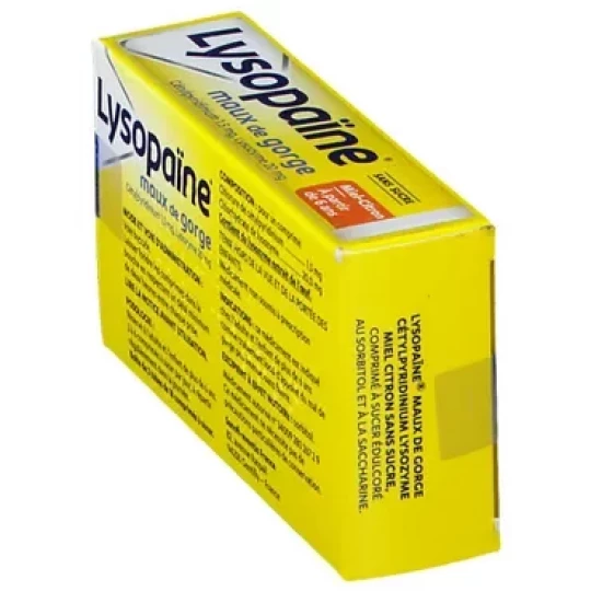 Lysopaïne Miel Citron Sans Sucre Comprimés à Sucer 2 x 18 - image 3