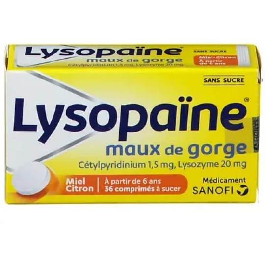 Lysopaïne Miel Citron Sans Sucre Comprimés à Sucer 2 x 18 - image 4