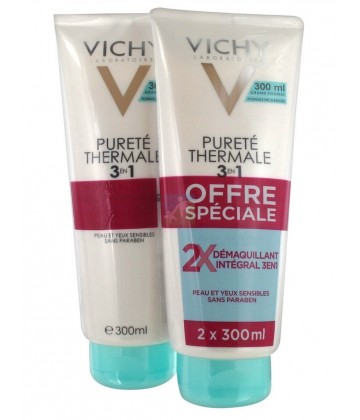 Vichy Pureté Thermale Démaquillant Intégral 3 en 1 2 x 300 ml