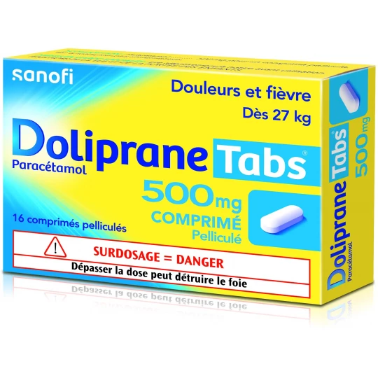 DolipraneTabs 500 mg Comprimés x 16