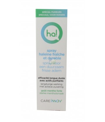 Ha! Spray Haleine Fraîche et Durable Goût Menthe Spécial Fumeur 15 ml