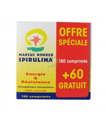 Spiruline Energie et Résistance x 180 + 60 OFFERTS