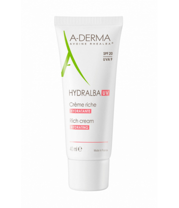 A-Derma Hydralba Crème Hydratante UV Riche 40 ml