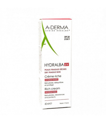 A-Derma Hydralba Crème Hydratante UV Riche 40 ml