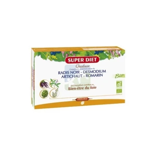 Superdiet Bio Digestion Radis Noir, Chardon-Marie, Artichaut, Romarin x 20