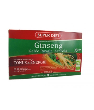 Super Diet Tonus et Energie BIO Ampoules x 20