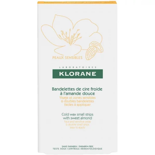 Klorane Cire Froide Zones Sensibles Bandelettes x 6