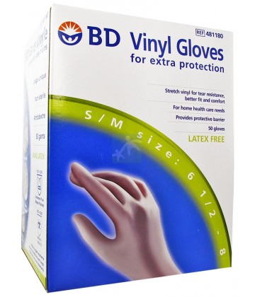 Gants Vinyles T6,5/8 Boite de 50
