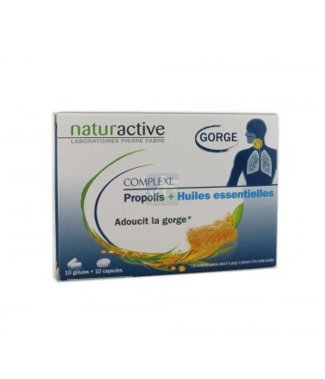 Naturactive Complexe Propolis + Huiles Essentielles 10 Gélules + 10 Capsules