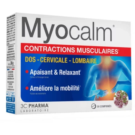 3C Pharma Myocalm Contractions Musculaires Comprimés x 30