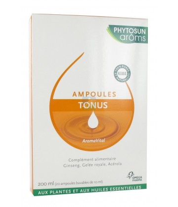 Phytosun Aroms Aromavital Ampoules Tonus 20 x 10 ml 20% GRATUIT