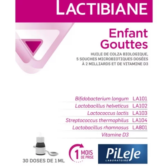 PiLeJe Lactibiane Enfant Gouttes x 30