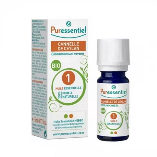 Puressentiel Cannelle de Ceylan Bio Huile Essentielle 5 ml