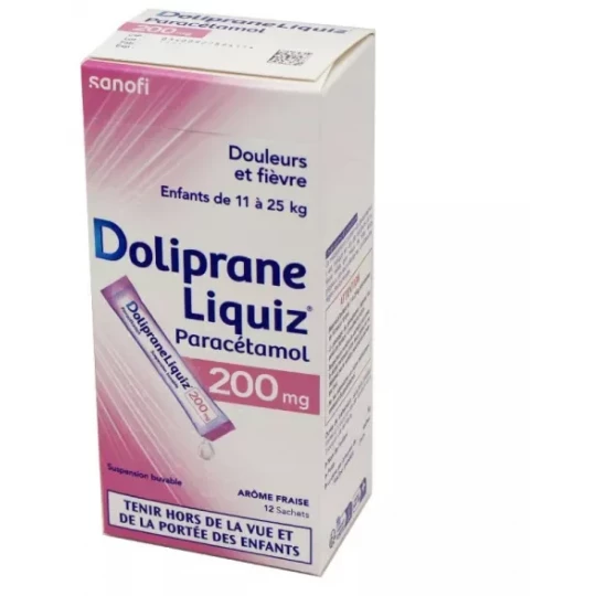 DolipraneLiquiz Enfants 200 mg Sachets x 12 - image 3