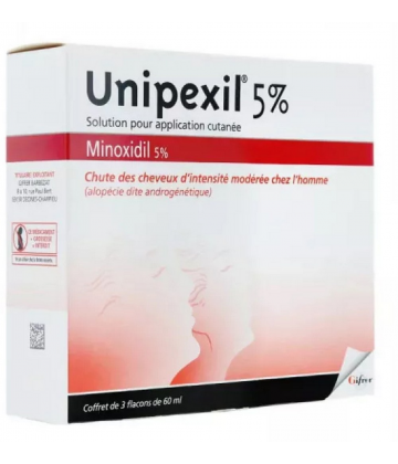 Unipexil Minoxidil 5% 3 Flacons 60 ml