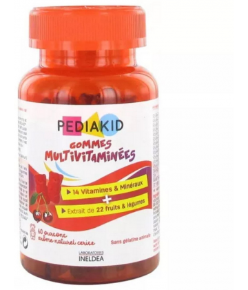 Pediakid Gommes Multivitaminées Cerise x 60