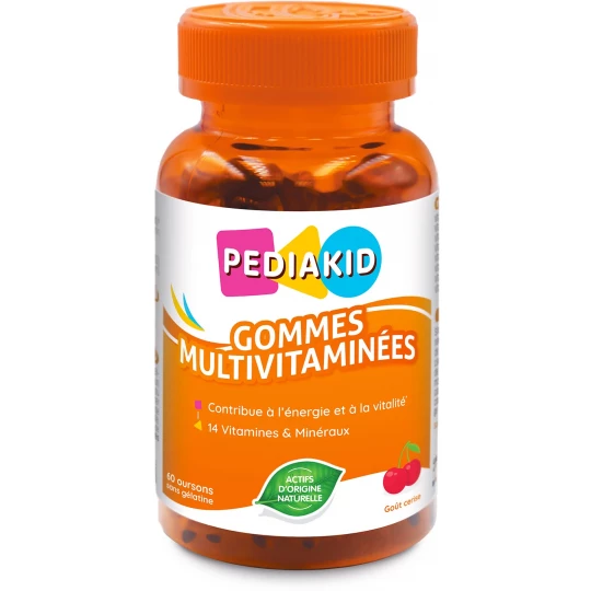 Pediakid Gommes Multivitaminées Cerise x 60