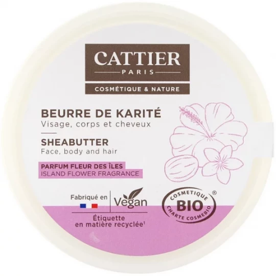 Cattier Beurre de Karité Parfum Fleur des Iles 100 g