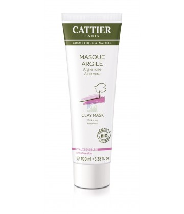 Cattier Masque Argile Rose Aloe Vera 100 ml