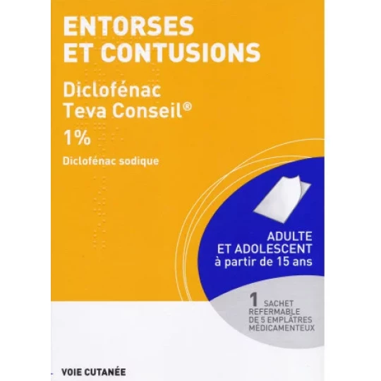Diclofénac Téva 1% Emplâtres x 5 - image 3