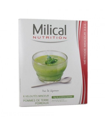 Milical Hyperprotéiné 6 Veloutés Minceur Pommes de Terre Poireaux