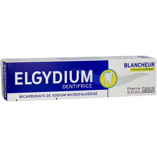 Elgydium Dentifrice Blancheur Fraîcheur Citron 75 ml