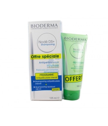 Bioderma Nodé DS+ Shampooing Antipelliculaire Intense 125 ml + Nodé A Shampooing Apaisant OFFERT