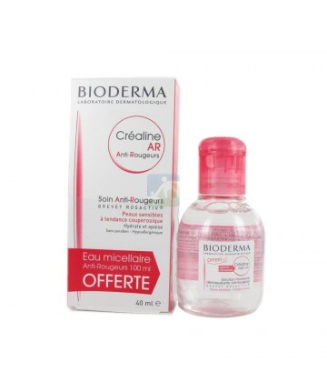 Bioderma Créaline AR Crème Anti-rougeurs Rosactiv 40 ml + SOLUTION MICELLAIRE OFFERTE