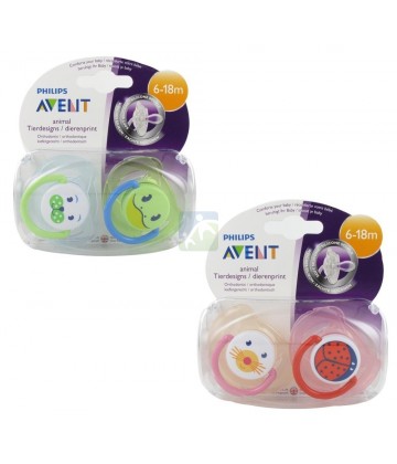 Philips Avent Sucette Animal 6-18 Mois x 2