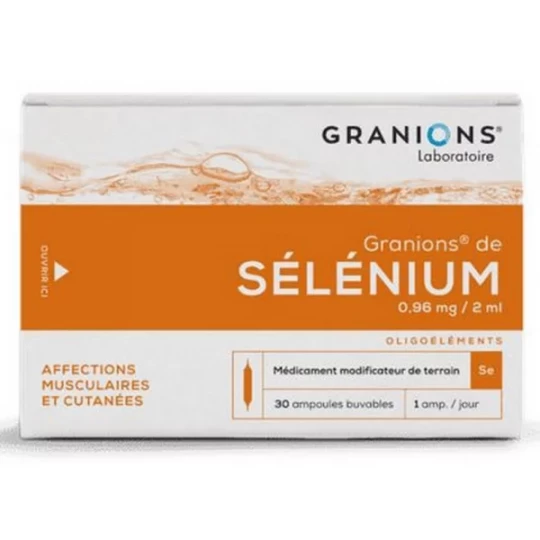 Granions de Sélénium 0,96 mg/2 ml x 30