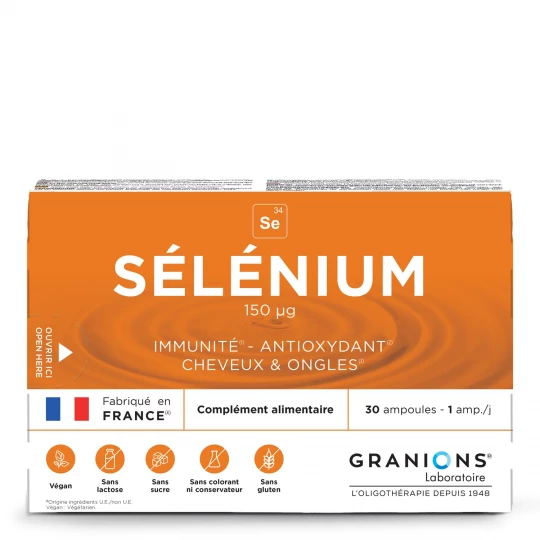 Granions de Sélénium 0,96 mg/2 ml x 30