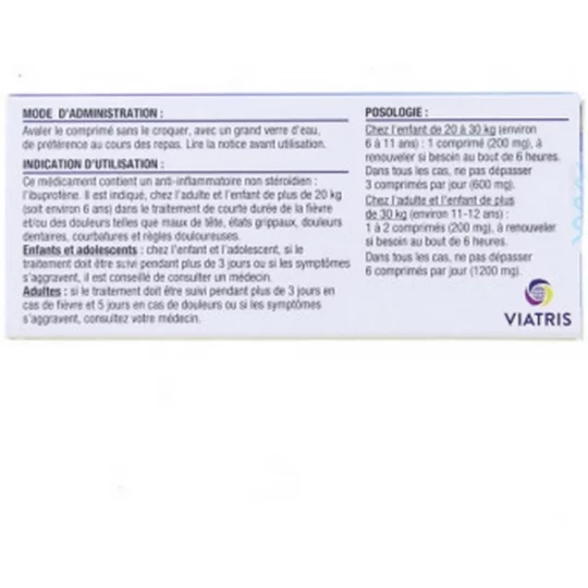 Ibuprofène Mylan Viatris 200 mg x 20 - image 2