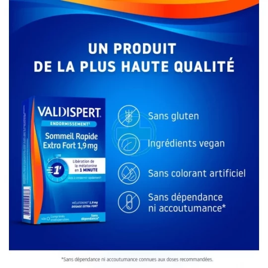 Valdispert Sommeil Rapide Extra Fort 1,9 mg Comprimés Orodispersibles - image 6