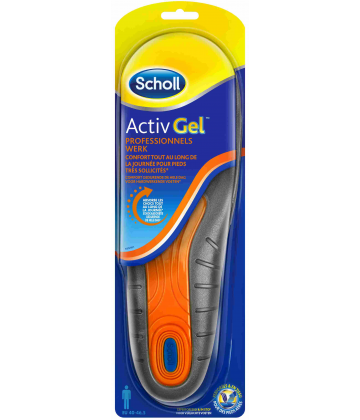 Scholl ActivGel Professionnels Paire de Semelles Homme 40-46,5