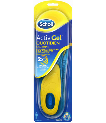 Scholl ActivGel Quotidien Paire de Semelles Homme 42-48