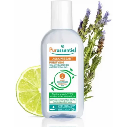 Puressentiel 3 Huiles Essentielles Gel Antibactérien 80 ml - image 4