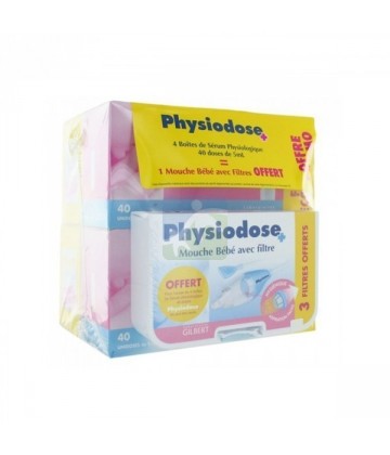 Gilbert Physiodose Sérum Physiologique Stérile Lot de 4 + Mouche Bébé