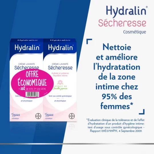 Hydralin Sécheresse Soin d'hygiène intime 2 x 200 ml - image 3