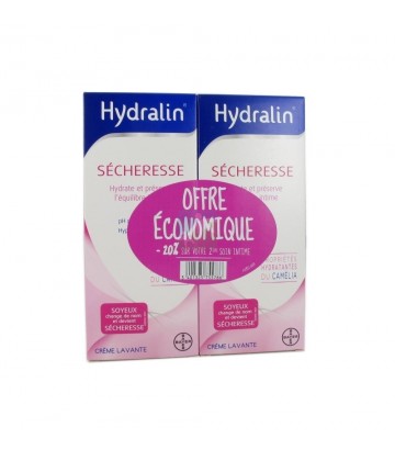 Hydralin Sécheresse Soin d'hygiène intime 2 x 200 ml