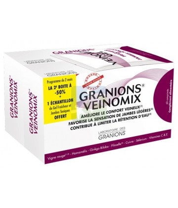 Granions Veinomix Confort et Légèreté des Jambes x 60 x 2