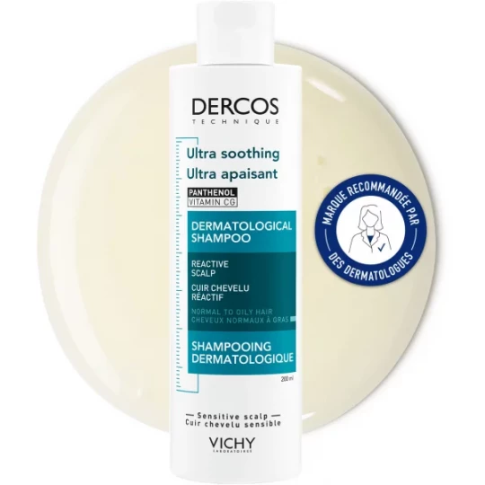 Vichy Dercos Shampooing Ultra Apaisant Cheveux Normaux à Gras 200 ml