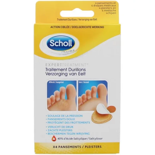 Scholl Traitements Durillons Coricides Pansements x 4 + Disques x 4