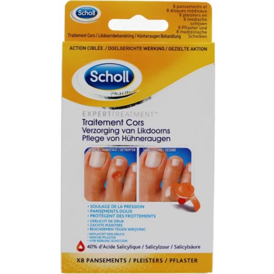 Scholl Pansements Traitement Cors x 8