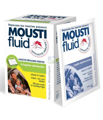 Gifrer Moustifluid Lingettes Répulsives Insectes x 16