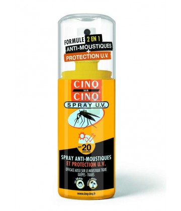Cinq sur Cinq Spray Anti-Moustiques et Protection UV SPF 20 75 ml