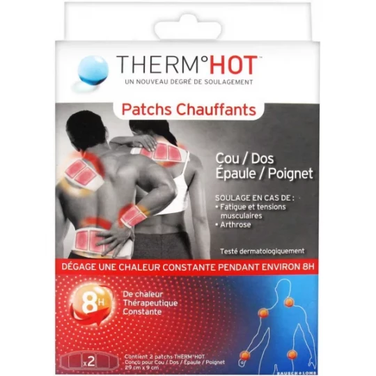 Therm°Hot Patchs Chauffants Cou/Dos/Epaule/Poignet x 2