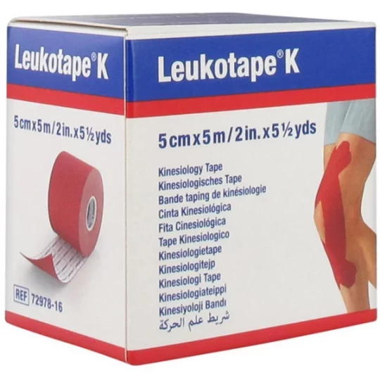Leukotape K Rouge 5 cm x 5 m